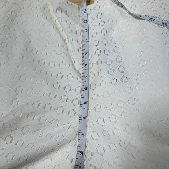 Hugo Boss NWT Tisaly Wide Leg Pants Soft Cream Size 6 Textured Flat Front Airy - Picture 7 of 10